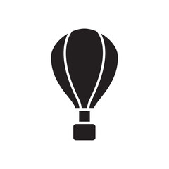 Fototapeta premium Hot air balloon icon Flat line illustration