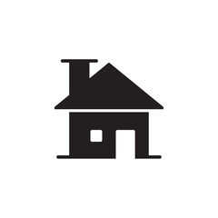 House icon Flat line illustration