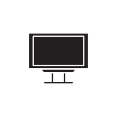 LCD icon Flat line illustration