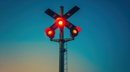 Red Signal at Twilight