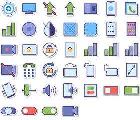 Set of Mobile interface icons