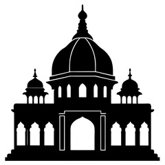 taj mahal vector illustration