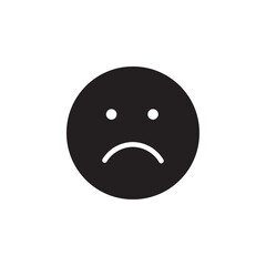 Sad icon Flat line illustration