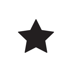 Star icon Flat line illustration