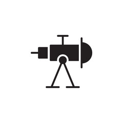 Obraz premium Telescope icon Flat line illustration