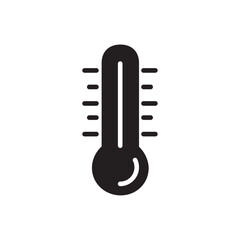 Temperature icon Flat line illustration
