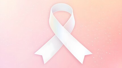a white ribbon representing mental health awareness
