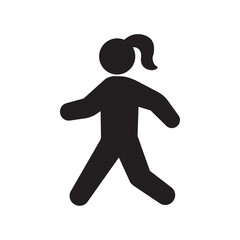 Walking icon Flat line illustration