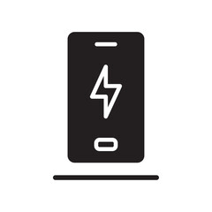 Wireless Charger icon Flat line illustration