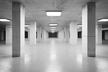 無機質な白い施設