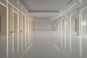 無機質な白い施設