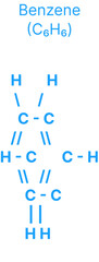Benzene (C₆H₆) Molecular Structure for Chemistry.