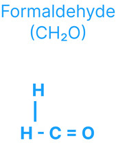 Formaldehyde (CH₂O) Molecular Structure for Chemistry.