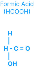 Formic Acid (HCOOH) Molecular Structure for Chemistry