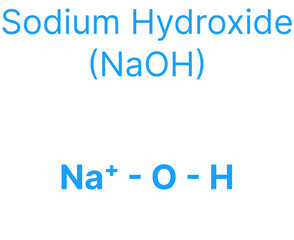 odium Hydroxide (NaOH) Molecular Structure for Chemistry.