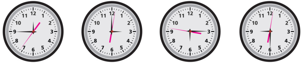 Time & Clock icons set. Clock Time line icon. Time symbols collection. Vector illustration.