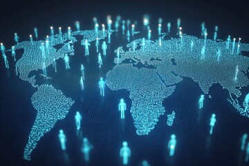 Digital world map with a global network of people and data points-gigapixel-hq-scale-6_00x
