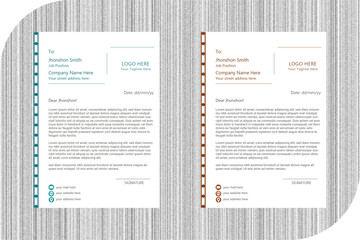 simple business letterhead design set of two. Letterhead design template. Creative, clean and elegant modern business professional letterhead template design. Illustration vector.modern letterhead