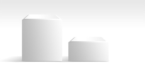 block cube podium stage 3d Abstract minimal scene mockup products display, Stage showcase. Vector geometric form