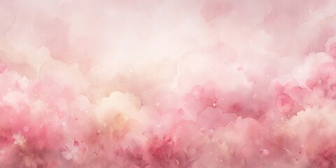 Fototapeta premium A Delicate Abstract Painting of Pastel Hues and Soft, Flowing Shapes, Evoking a Dreamy and Serene Atmosphere