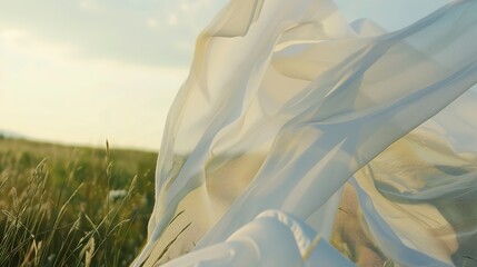 Dancing Fabric in the Wind - a lively and flowing representation of movement. The fabric sways gracefully, creating a sense of freedom and lightness.