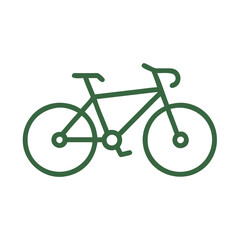 Fototapeta premium Bicycle icon representing sustainable transportation and healthy lifestyle concept