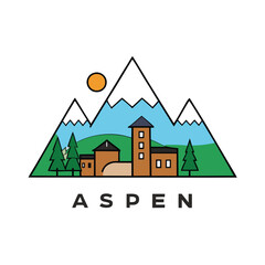 Elegant Aspen tree silhouette vector art illustration, perfect for eco-friendly branding, natural forest designs, and nature-themed creative projects. Suitable for prints and digital use.