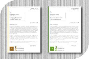 simple business letterhead design set of two. Letterhead design template. Creative, clean and elegant modern business professional letterhead template design. Illustration vector.modern letterhead