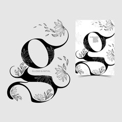 g, GG, Beauty vector initial logo, wedding monogram collection, Modern Minimalistic and Floral templates for Invitation cards, Save the Date, Logo identity for restaurant, boutique, cafe in vector
