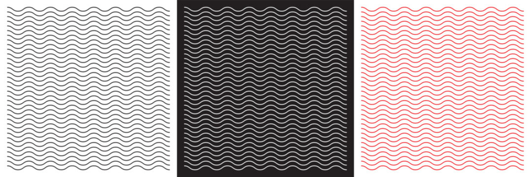Wave lines pattern background seamless vector as zigzag stroke texture , undulate squiggle simple backdrop stripes element repeated image clip art. vector illustration. EPS 10