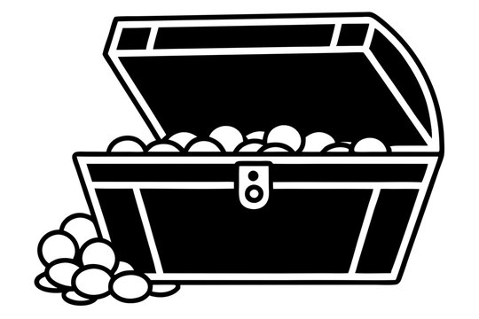 recommend clip art: Jewels Box | isolated vector silhouette illustration on white background