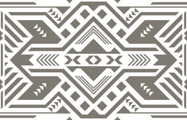 Seamless ethnic tribal geometric pattern Navajo on white for decorative graphic elements.