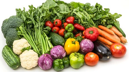 Fresh Vegetables and Greens  Broccoli  Cauliflower  Peppers  Tomatoes  Cucumbers  Carrots  and More