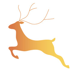 Vector image of a Christmas reindeer icon on a white background