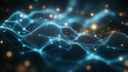 線と点が織りなすネットワーク背景 4