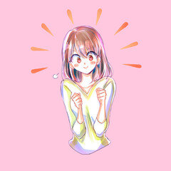 意気込む女性