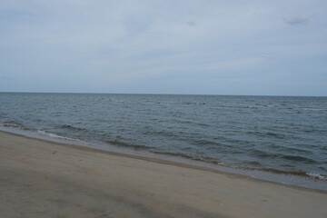 Sandy beach and sea for background