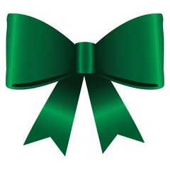 green gift bow icon vector image