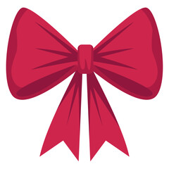 Red bow vector icon image