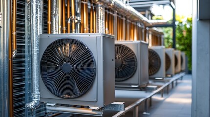 Energy-efficient heating and cooling systems, such as variable refrigerant flow systems, optimize indoor climates while reducing energy use.