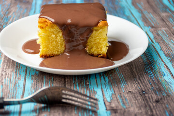 chocolate cake on a plate