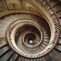 Fototapeta premium Spiral staircase in the National Museum of Natural History.