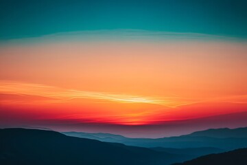 Obraz premium sunset over the mountains