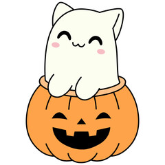 Cartoon Cute Cat Ghost