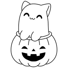 Cartoon Cute Cat Ghost
