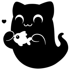 Cartoon Cute Cat Ghost