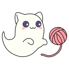 Cartoon Cute Cat Ghost