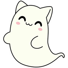 Cartoon Cute Cat Ghost