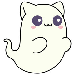 Cartoon Cute Cat Ghost