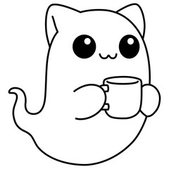 Cartoon Cute Cat Ghost
